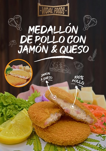 0012 - medallon de pollo con jamon y queso